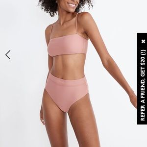MADEWELL Pink Bikini Top